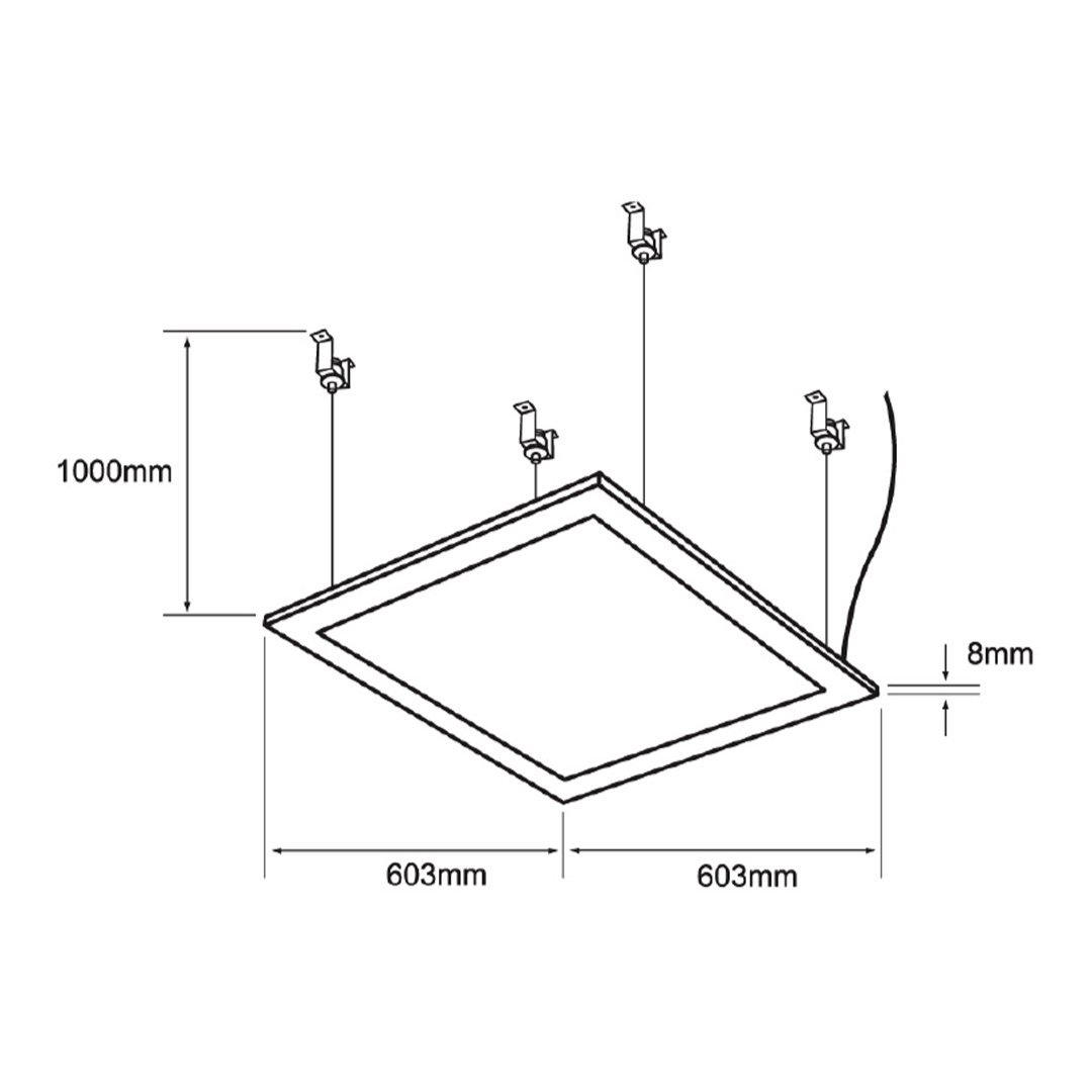 Panel Interior Para Empotrar o Colgantear de Led Modelo Domus IV